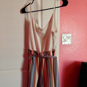 Multi-colored, short set romper, Sz XL